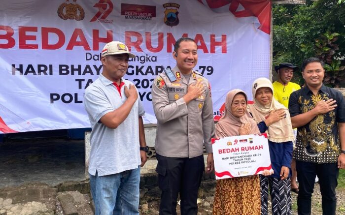 Sambut Hari Bhayangkara ke-79, Polres Boyolali Bedah Rumah Warga di Desa Kragilan