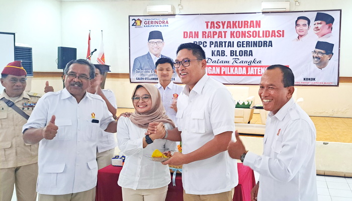 Hadiri Tasyakuran dan Konsolidasi DPC Gerindra Blora, Sudaryono Mantap Maju Pilgub Jateng 2024
