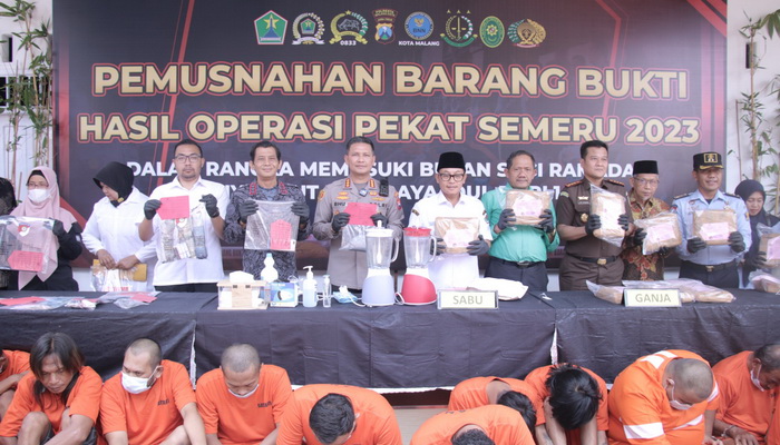 Lebih dari 500 Kasus Berhasil Diungkap Polresta Malang Kota Selama Operasi Pekat Semeru 2023
