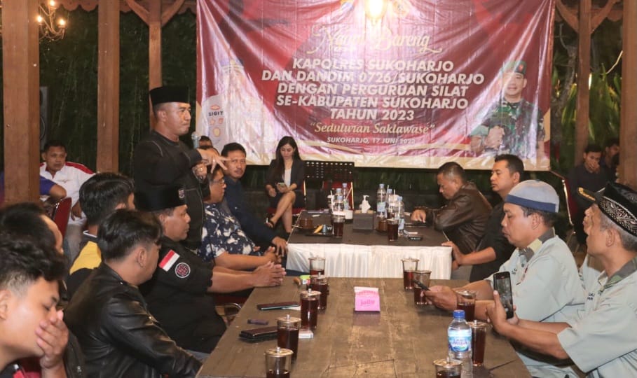 Ngopi Bareng, Kapolres Sukoharjo Ajak Perguruan Silat Saling Menahan Diri