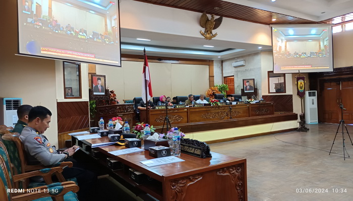 Rapat Paripurna, DPRD Grobogan Bahas Raperda Tentang Pertanggungjawaban Pelaksanaan APBD