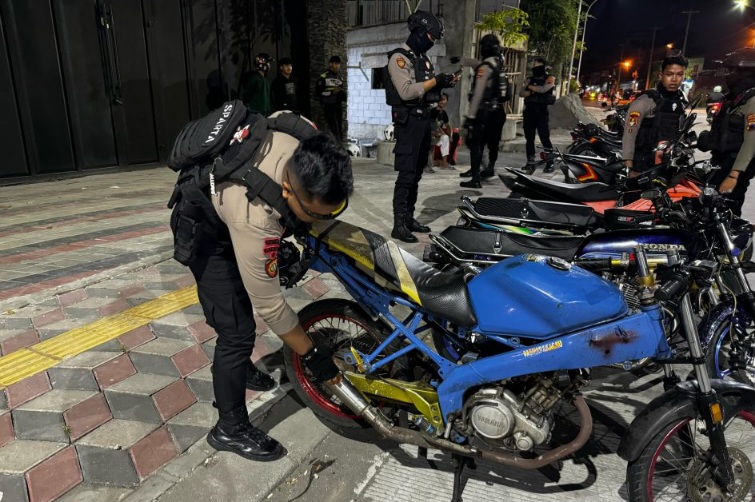 Antisipasi Balap Liar, Tim Sparta Amankan 12 Motor Berknalpot Brong