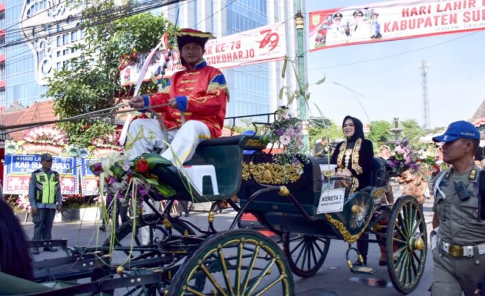 Harlah ke-79 Kabupaten Sukoharjo, Bupati Pimpin Kirab Pataka Naik Kereta Kuda
