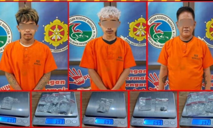 Satresnarkoba Boyolali Bekuk 3 Pengedar Sabu, Sita 10,72 Gram Barang Bukti