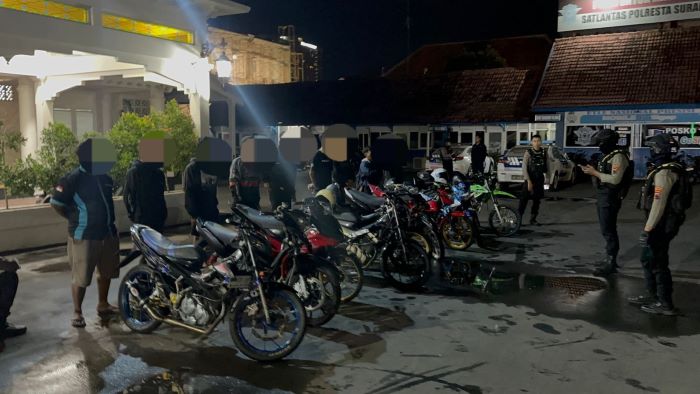 Tim Sparta Polresta Surakarta Gelar Operasi, Amankan Puluhan Kendaraan Knalpot Brong